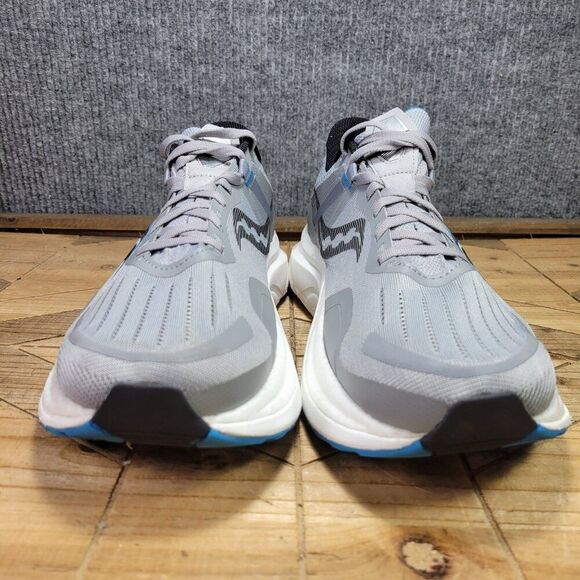 Saucony Tempus Mens 13 Running Athletic Shoes Sneaker Mesh, Concrete/Indigo - Picture 4 of 11